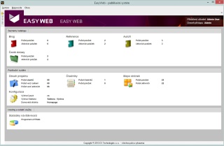 Úvodní obrazovka EasyWebu